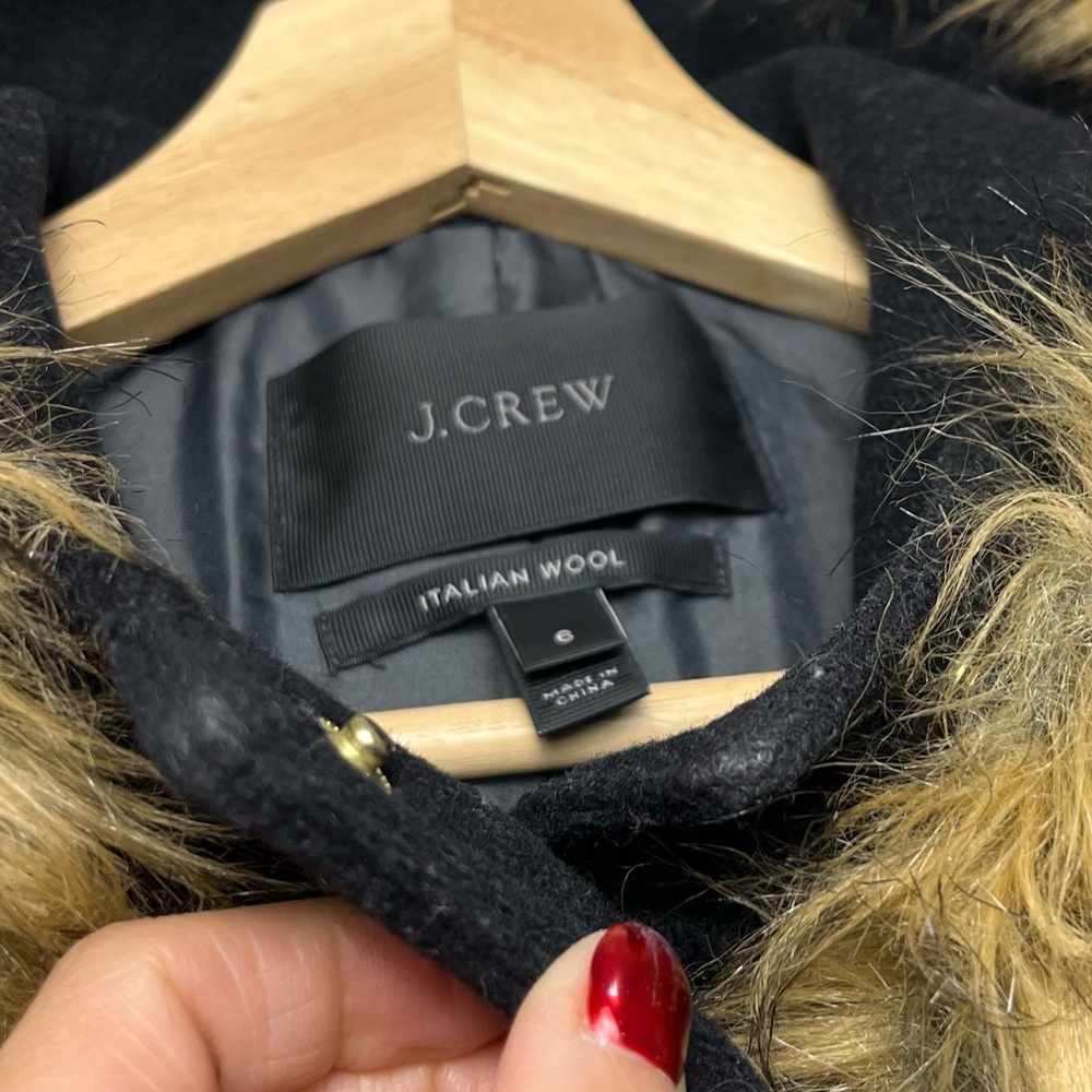J.Crew Plus Chateau Parka black
Stadium Cloth Nello Gori wool blend Coat Size‎ 6 - Picture 8 of 15